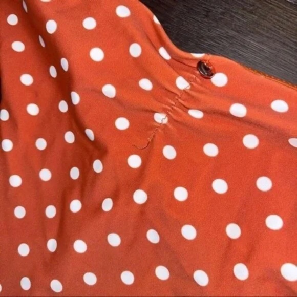 For Love And Lemons Orange Polka Dot Bikini Bottom - Picture 3 of 5
